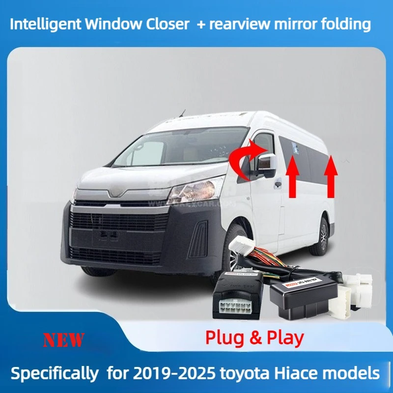 

Intelligent Window Closer Open Rear View Mirror Fold Unfold Remote Control Module Kit for Toyota Hiace 2019-2025 Glasses Lift