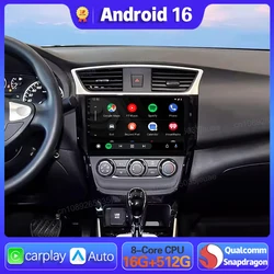 Android 16 Carplay Auto For Nissan Sylphy B17 Sentra 12 2012 - 2018 Car Radio GPS Navigation WIFI+4G 2Din Head Unit Video Stereo