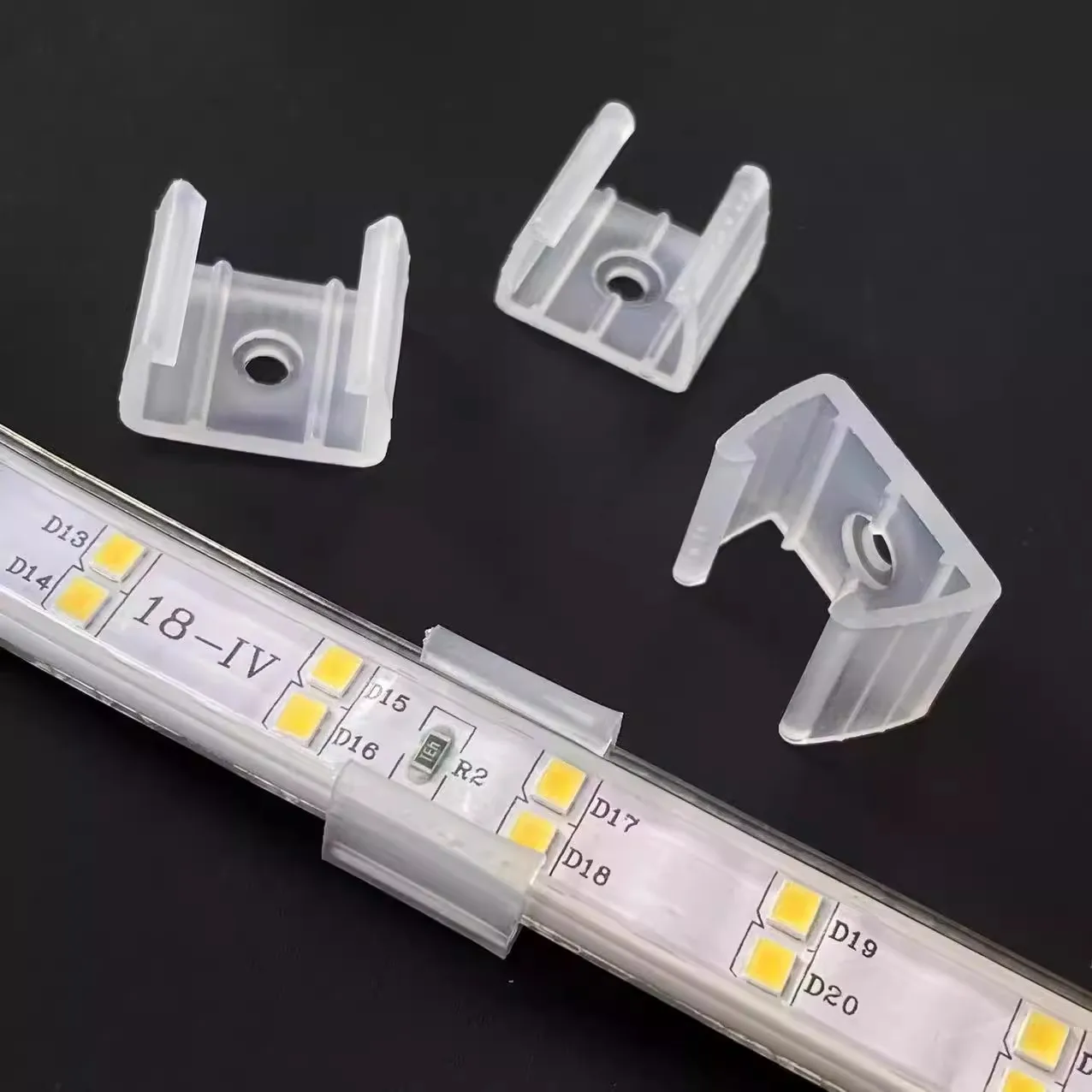 

Neon Led Strip Light Buckle Fix Clips Connector Accessories ABS Plastic Silicone Tube Soft Lamp Holder Base 12V 24V 110V 220V