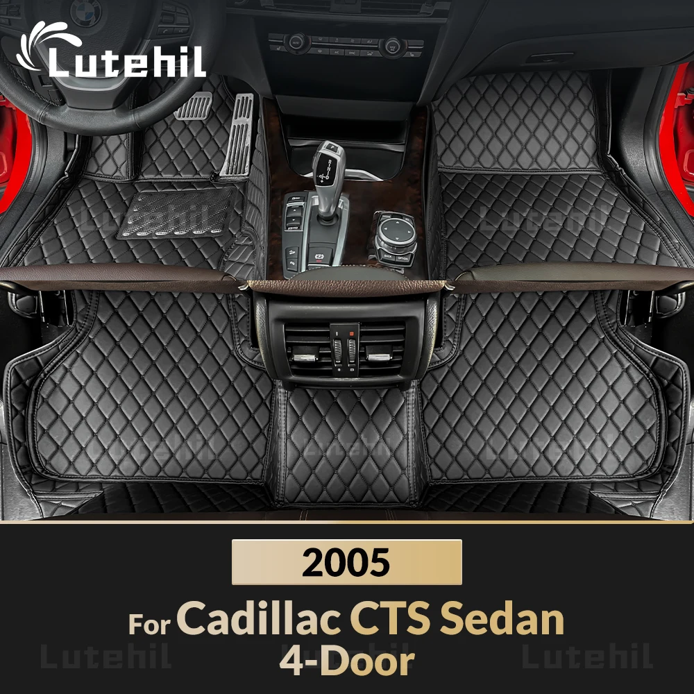 

Lutehil Car floor mats for Cadillac CTS 2005 Sedan 4 Doors Custom auto foot Pads automobile carpet cover Interior Accessories