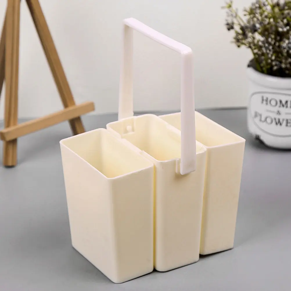 2Pcs Brush Washing Bucket Portable Paint Brush Cleaner Detachable Holder Compact Artist Water Container Multifunctional Pen