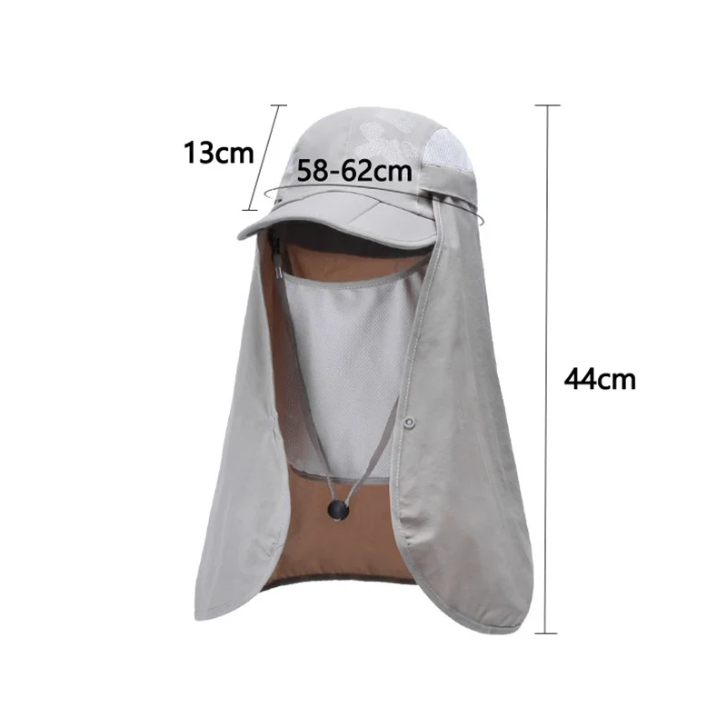 Foldable Quick Drying Baseball Caps Waterproof 360° Visor Hat UV Protection Outdoor Hunting Fishing Cap Men Women Shawl Sun Hats