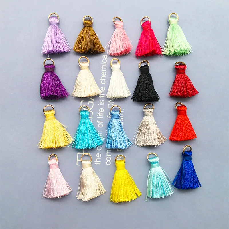 15/30pcs 2.3cm Hanging Small Tassel For Jewelry Making DIY Bracelet Earring Necklace Charm Pendant Handmade Accessories Supplies