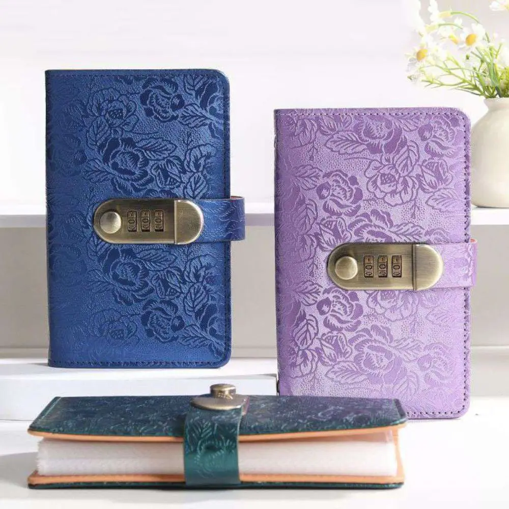 50Sheets Saving Money Binder Emboss Flower Savings Handbook Budget Binder with Lock Refillable Cash Envelopes Planner Organizer