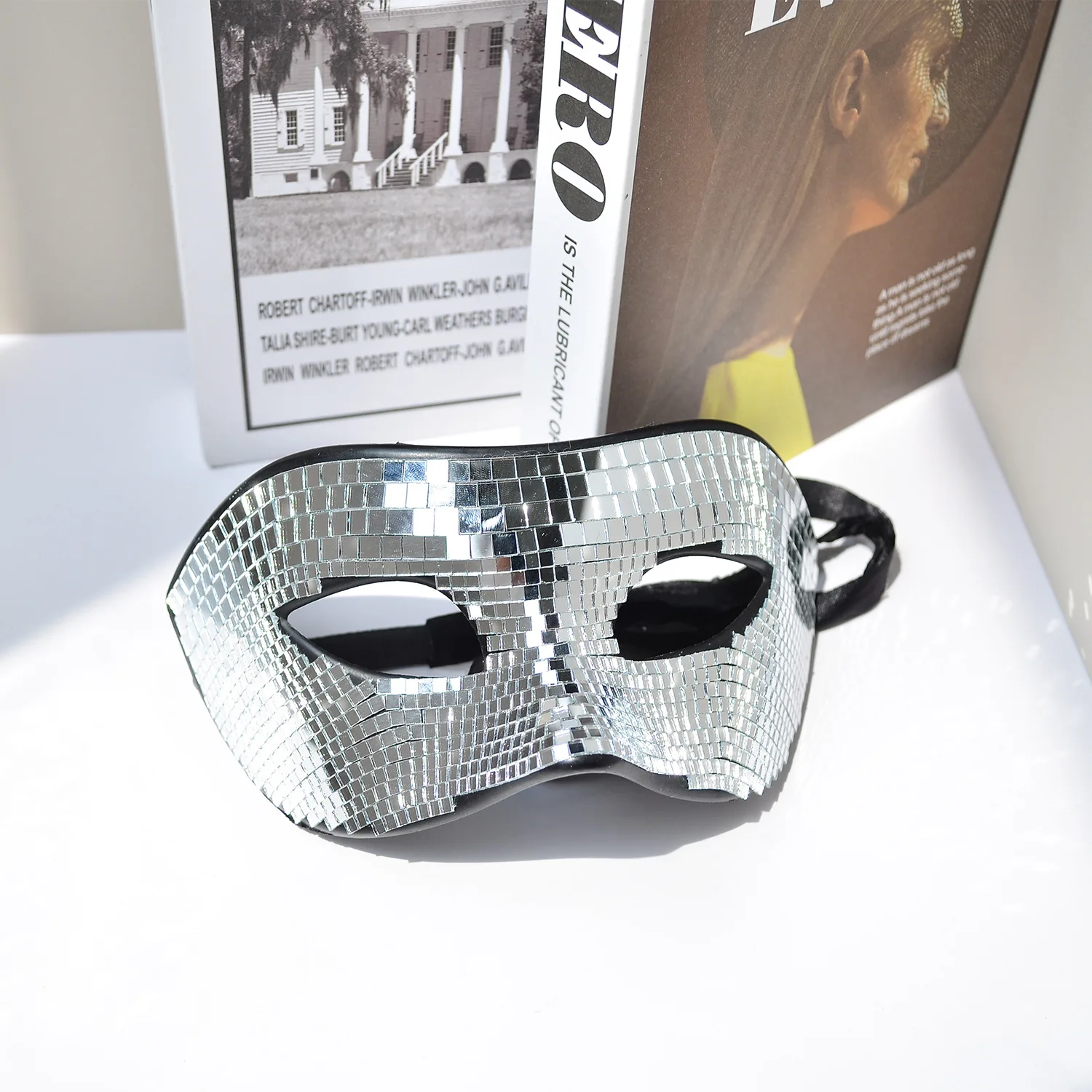 Bar Street Dance Disco Glitter Mask Cosplay Mirror Shiny Music Masks Halloween Masquerade Dress Up Party Costumes Props 5