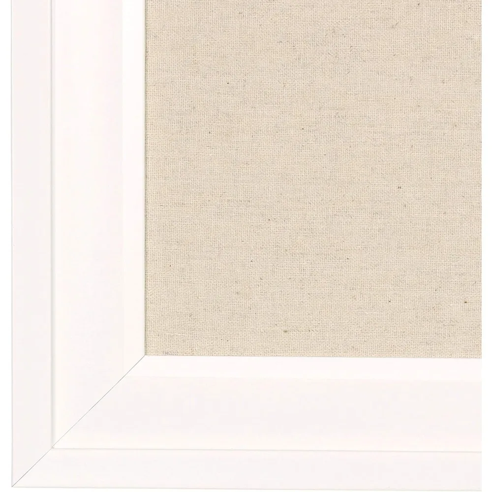 لوحة إبرية من قماش الكتان الأبيض مقاس 23.5 × 29.5، لوحة مذكرة حائط لديكور المكاتب المنزلية وعرض الصور