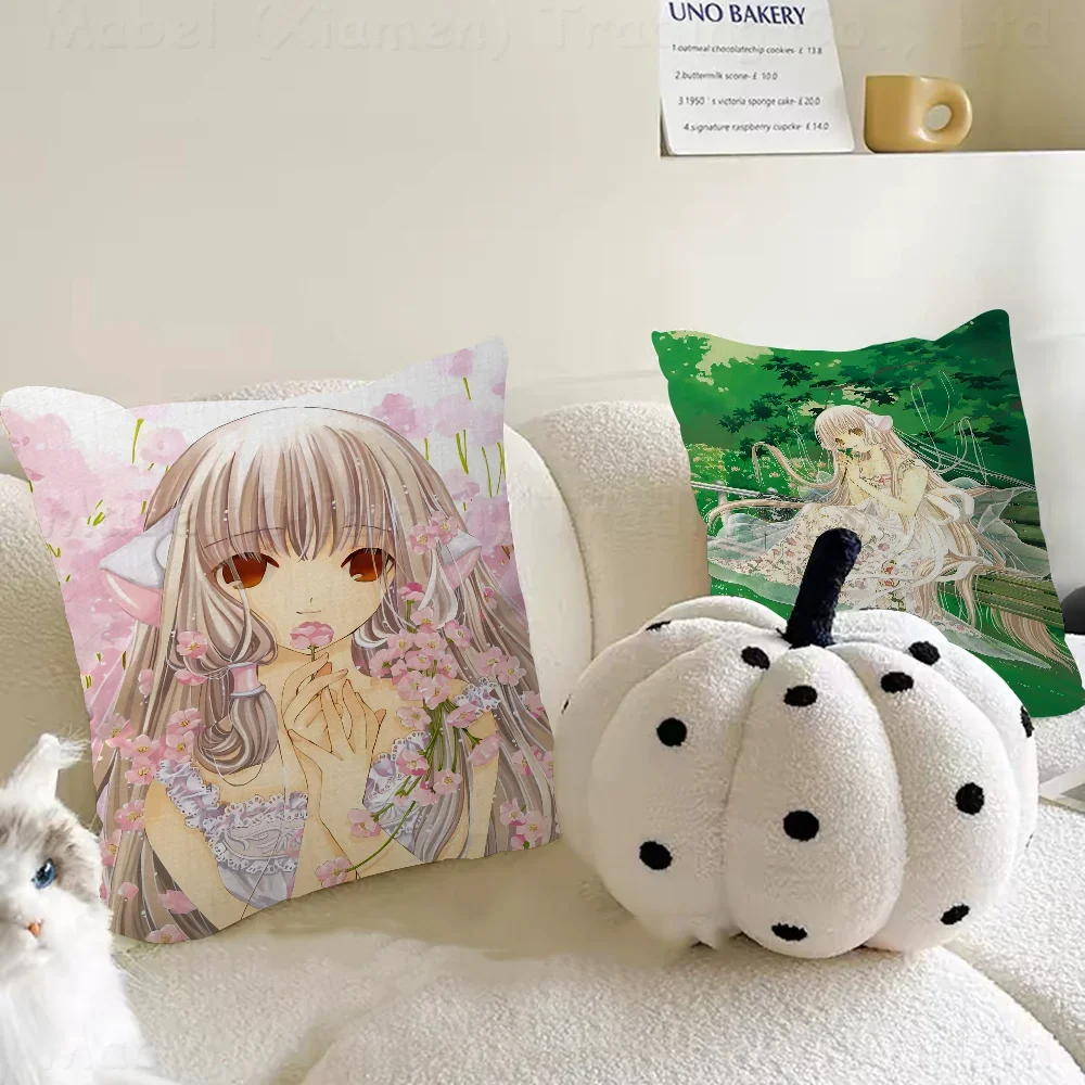 Anime Chobits Cushion Cover Pillowcase Upholstery Sofa Throw Pillow Home Decor Pillowcas