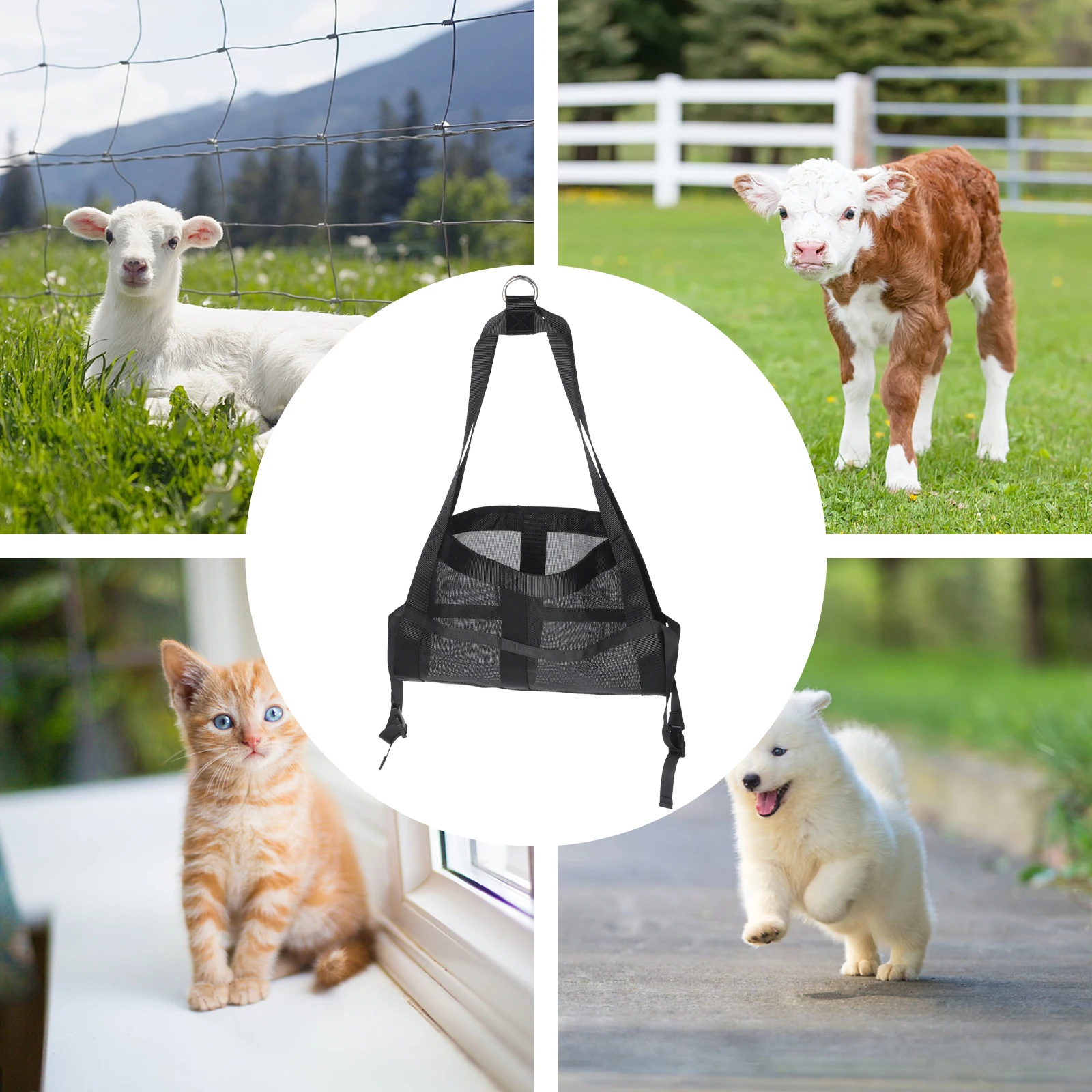 

Nylon Pet Dog Mesh Livestock Mesh Calf Goat Puppy Hammock Dog Scale Weigh Lift For Small Pet Animal Weigh Lift Supply