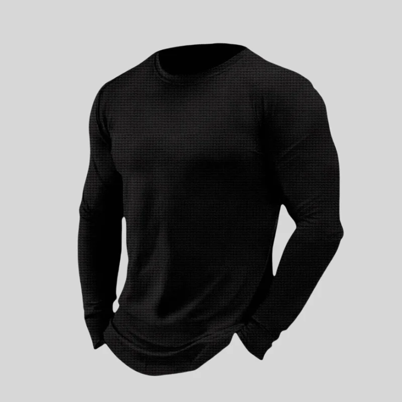 

BLANME Men's Fitn round Ne Long Sve T-irt Henry irt Casual Sportswear Inner Wear Autumn Winter Faion Top
