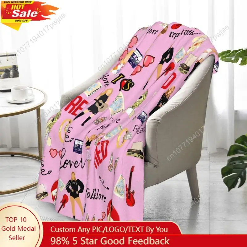 

Pink Purple Throw Blankets Flannel Fleece Blankets for Couch Sofa Bed Car Bedroom Chair Decor Decorations Custom blankets