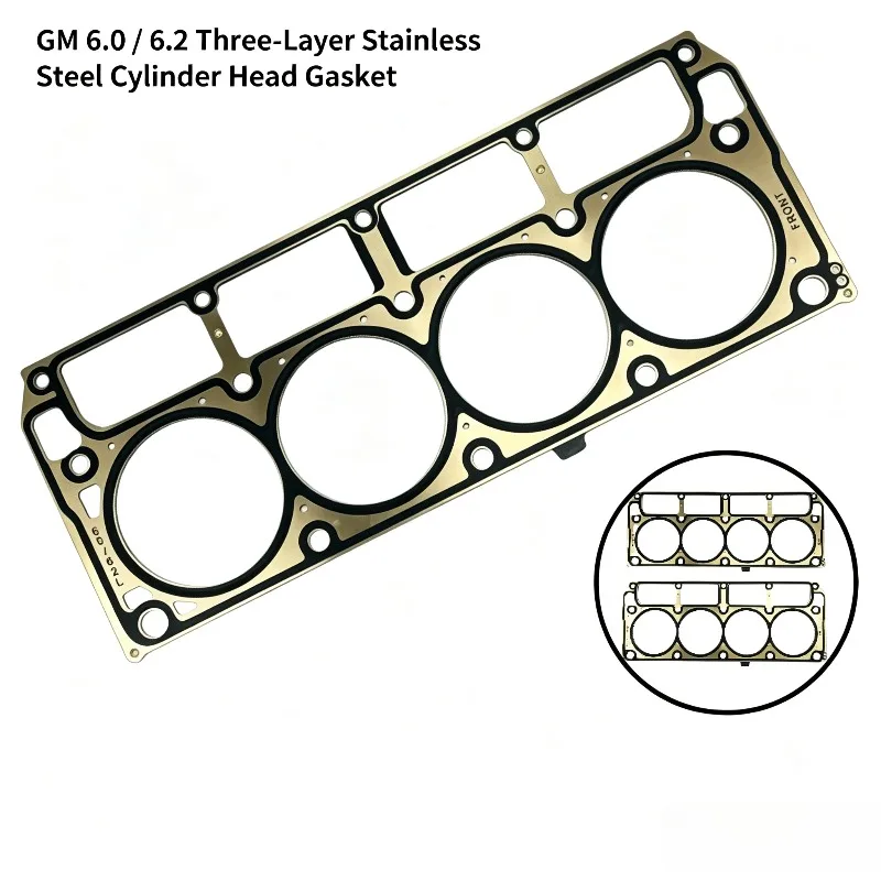 3 Layer 5 Layer Cylinder Head Gasket Compatible with 98-19 GM 5.3 5.7L 12589226 12610046 Engine Replacement Seal Part