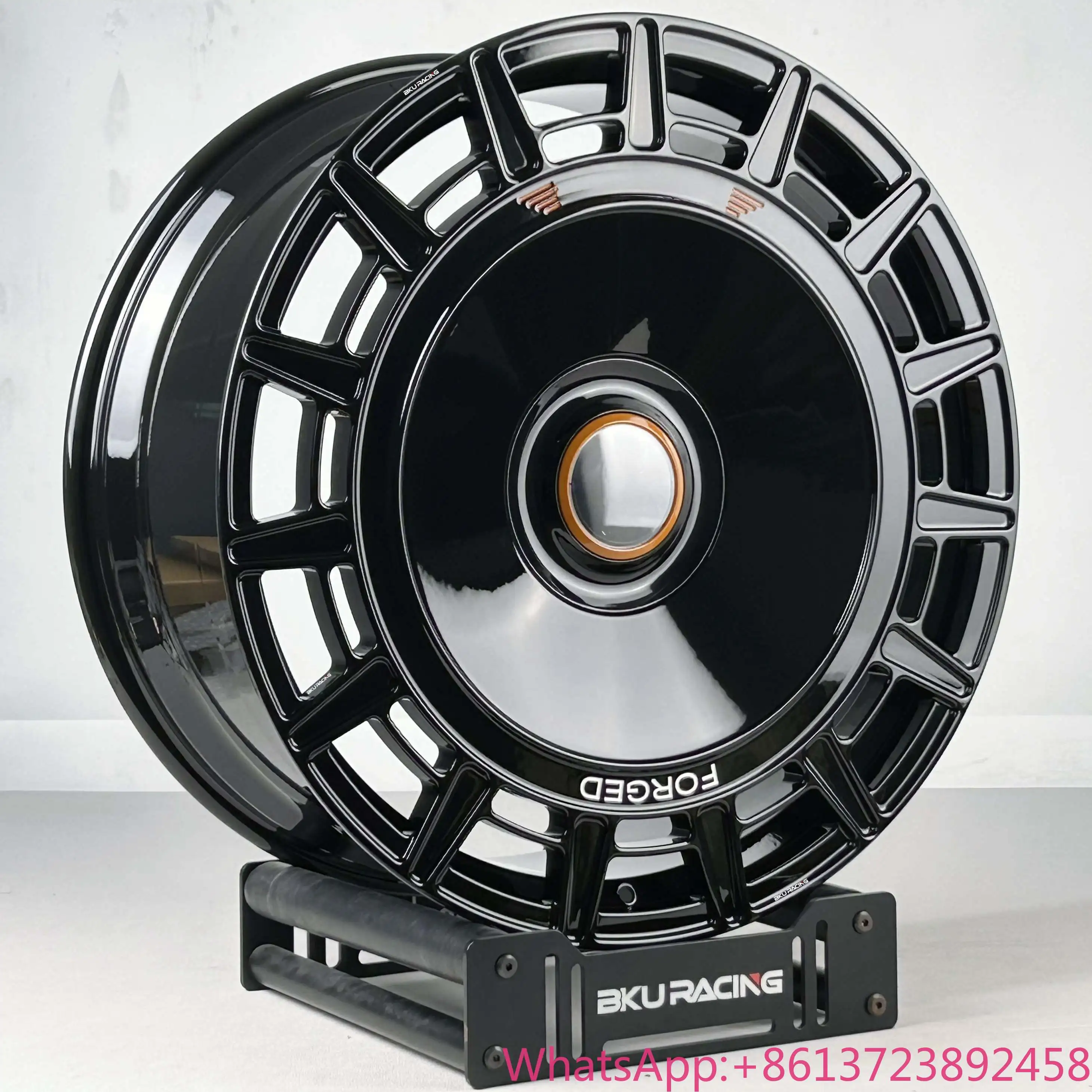 

Bku Forged 5x120 Wheels for Rolls Royce Ghost Phantom Cullinan Spectre 23 24 Inch Rims Gloss Black Alloy Wheels