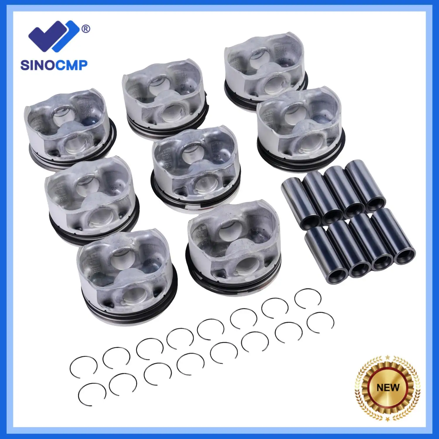 

Комплект из 8 поршней и поршневых колец STD Φ84.5мм 079107066EN для Audi S6 S7 C7 A8 S8 4.0 TFSI CEU CGT CTG, автозапчасти