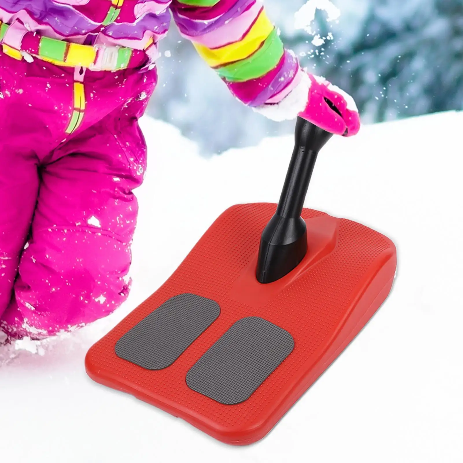 Sanki Śnieżne Składane Zimowe Zabawki z Uchwytem Skuter Śnieżny Dla Dorosłych Dzieci Rodziny Na Zewnątrz Podwórko Wyścigi Trening Piasek Trawa