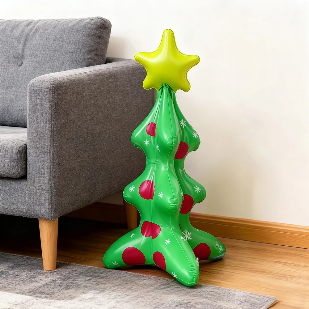 1-delige PVC kerst opblaasbare staande kerstboom buiten vakantie decoratie feestelijke benodigdheden 3D-basis inbegrepen