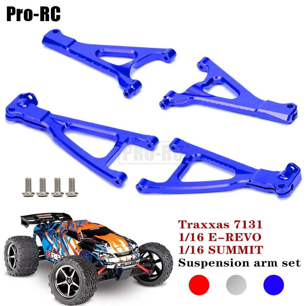 4 szt. 7131 zestaw wahaczy ze stopu aluminium przednie górne i dolne do Traxxas 1/16 Mini E-REVO Summit RC Car Short Truck Part