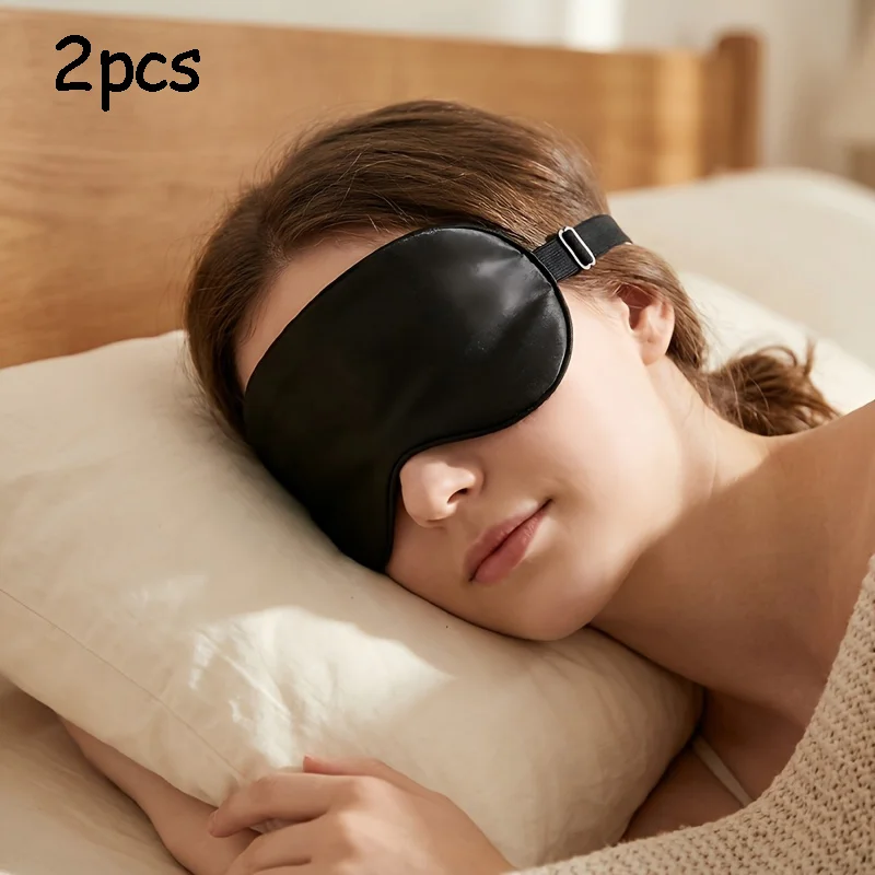 2-Pack Cool And Comfortable Eye Mask Soft And Breathable Shading Eye Patch Yoga Relaxation Masks Couple Sleeping Blindfold Set