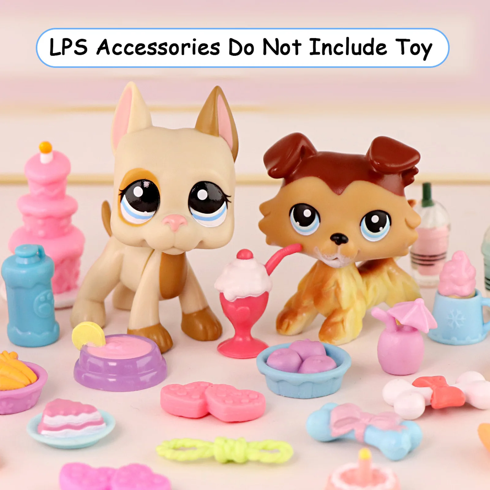 

Minilpsshop Pet Shop Rare Randomly 5 Bowls and 5 Drinks Accessories Suitable For Animal Ornaments for lps ﻿