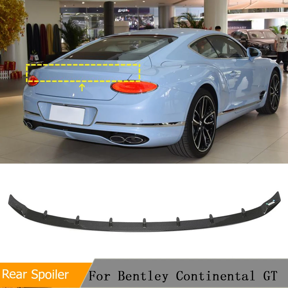 Rear Trunk Boot Lip Spoiler Wing Case for for Bentley Continental GT Coupe 2018UP Dry Carbon Rear Trunk Spoiler Tail Wing Kits