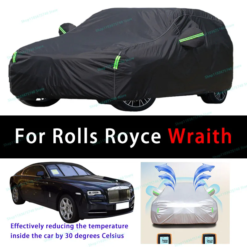 For Rolls Royce Wraith Summer Full Car Covers Outdoor Sun uv Protection Dust Cooling Protective Auto Protective Cover