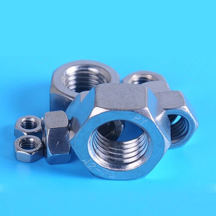 20pcs m2 m2.5 m3 m4 m5 m6 m8 304 Stainless Steel Nuts Hex Hexagon Nut Bolt