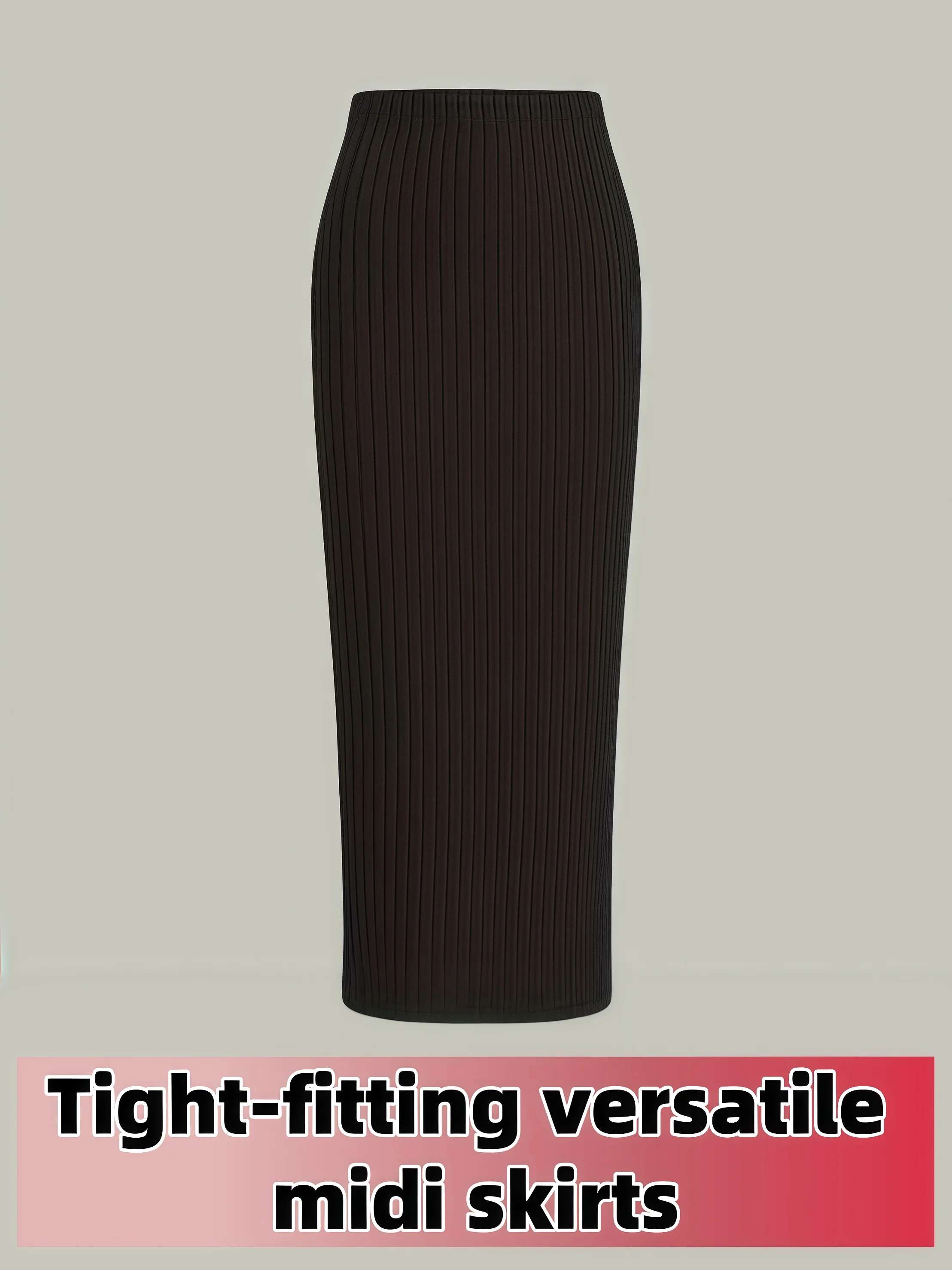 

Юбка женская больших размеров, базовая универсальная юбка с эластичной резинкой на талии, базовая юбка, элегантная и универсальная.