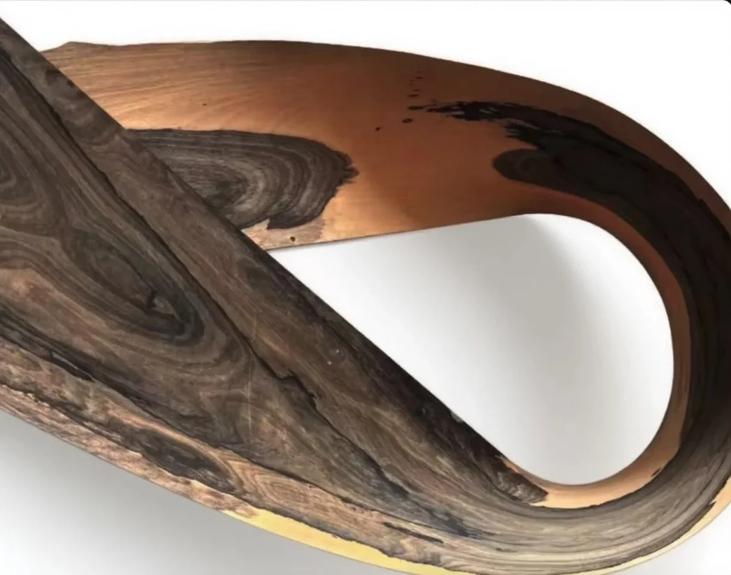 الطول: 1.8 متر العرض: 18-20 سنتيمتر قشرة خشب الزركوت الطبيعية خزانة الغيتار لوحات ديكور القشرة