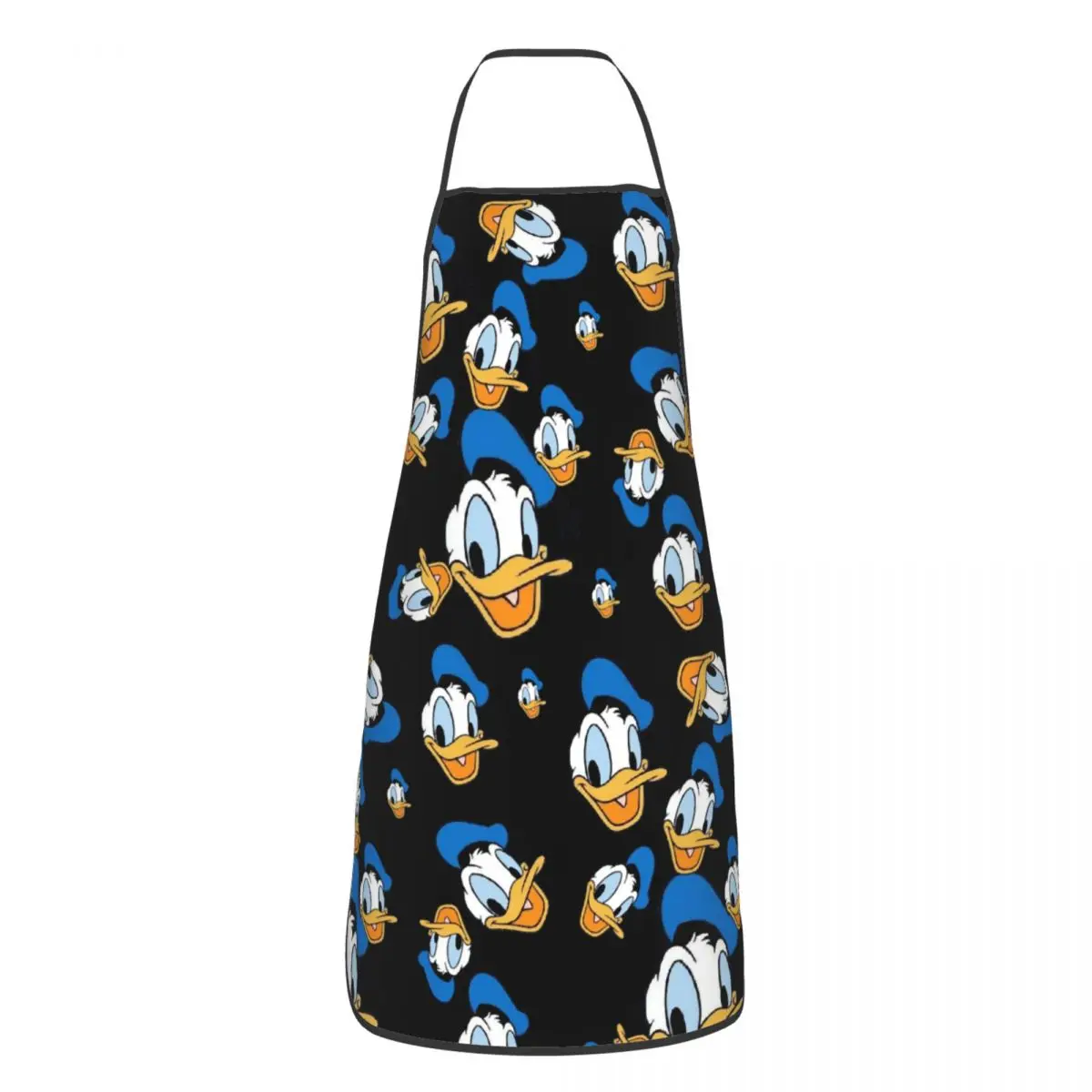 Custom Unisex Anime Figures Donald Duck Kitchen Chef Cooking Baking Apron Men Women Cartoon Tablier Cuisine for Gardening