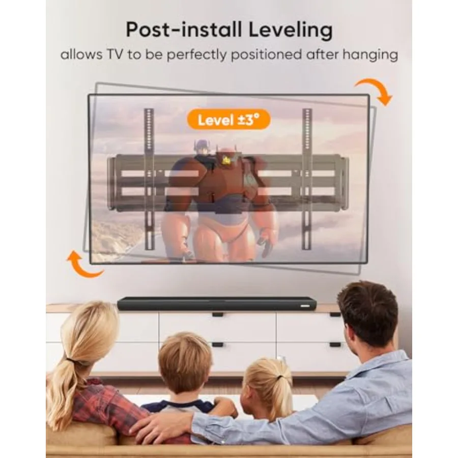 حامل تلفزيون عالي التحمل XXL لكامل الحركة لأجهزة تلفزيونات كبيرة جدًا مقاس 55120 بوصة 98 100 يحمل 275 رطلًا بحد أقصى VESA 900x600 42.9 تمديد Lo