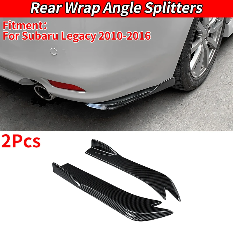 

For Legacy 2010-2016 2015 Car Rear Wrap Angle Splitters Trunk Lip Spoiler Canard Wing Anti-crash Diffuser Accessories ABS