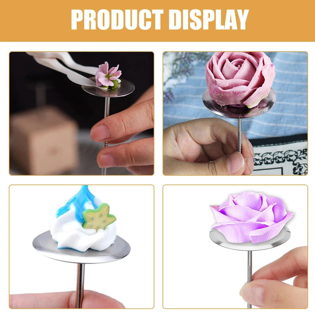 8pcs Stainless Piping Tools Food Needle Stainless Steel Creative Flower Flower Nails Food Needle Cake Piping Tips Baking Cake
