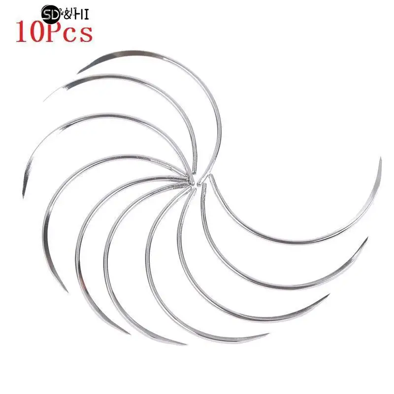 10Pcs Metal 1/2 Corner Medical Needle Suture Surgical Tool Double Eyelid