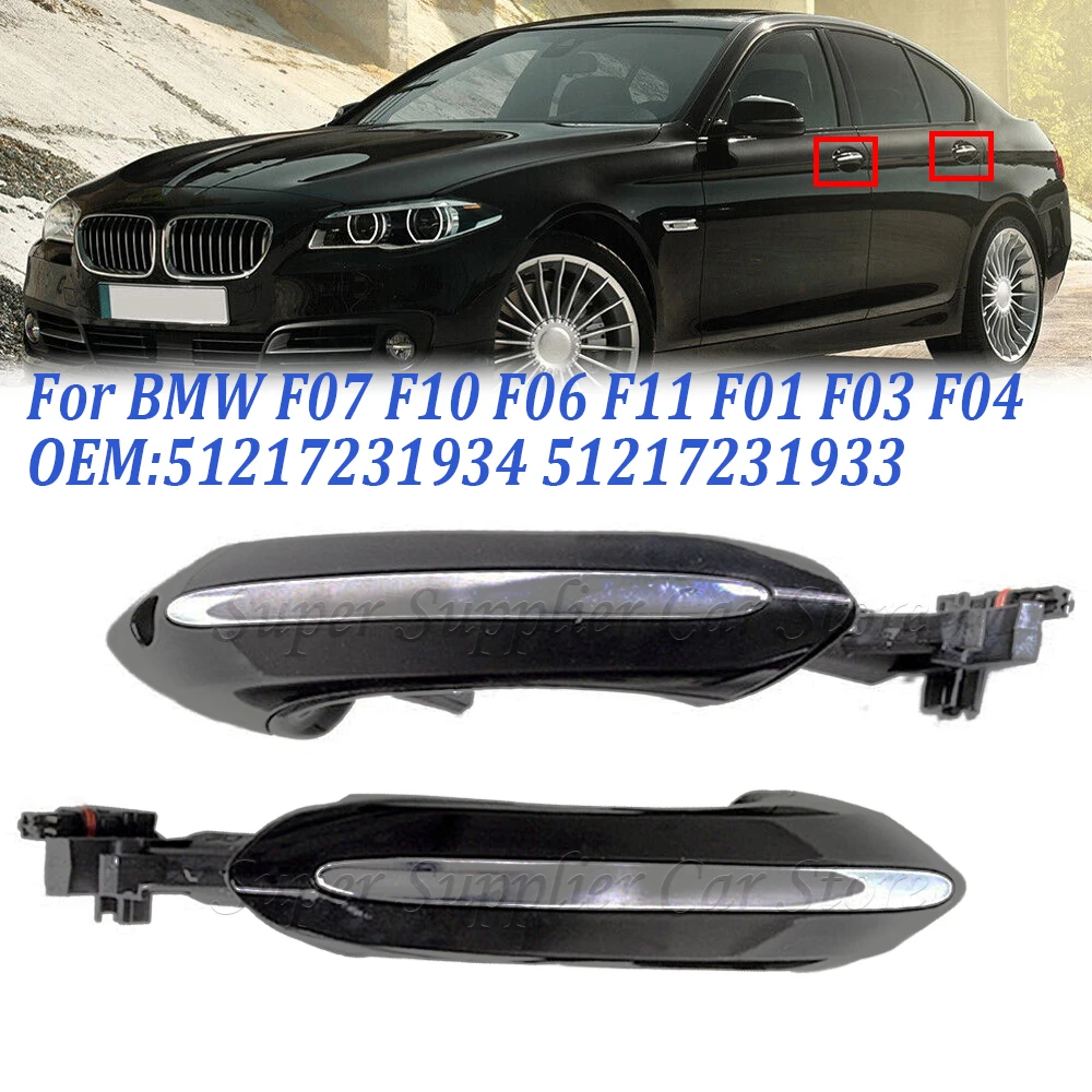 For BMW F01 F03 F04 F07 F10 F06 F11 Front / Rear Left / Right Pearl white Door Handle Keyless Go 51217231932 51217231933