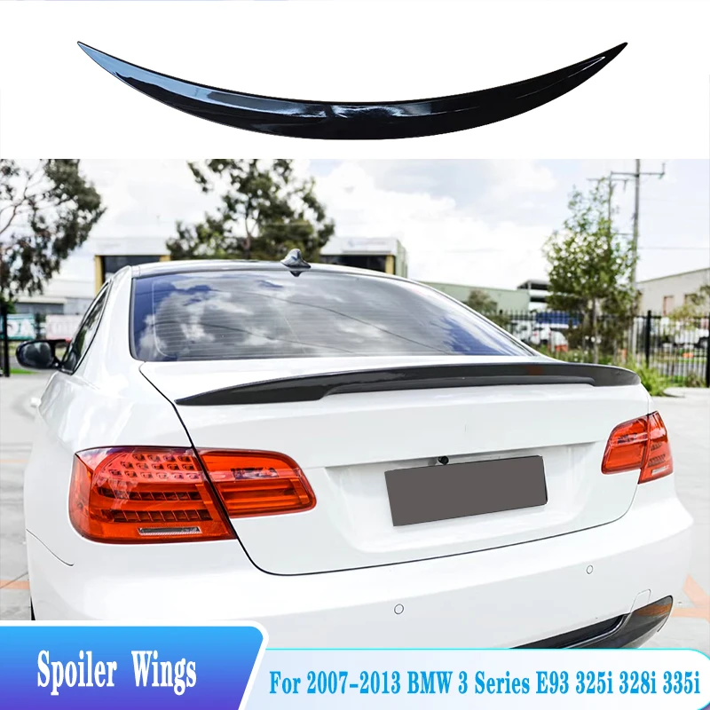 

For 2007--2012 BMW 3 Series E93 325i 328i 335i Rear Trunk Lid Lip Spoiler Wings MP Style ABS Plastic Tuning Body Kit Accessories