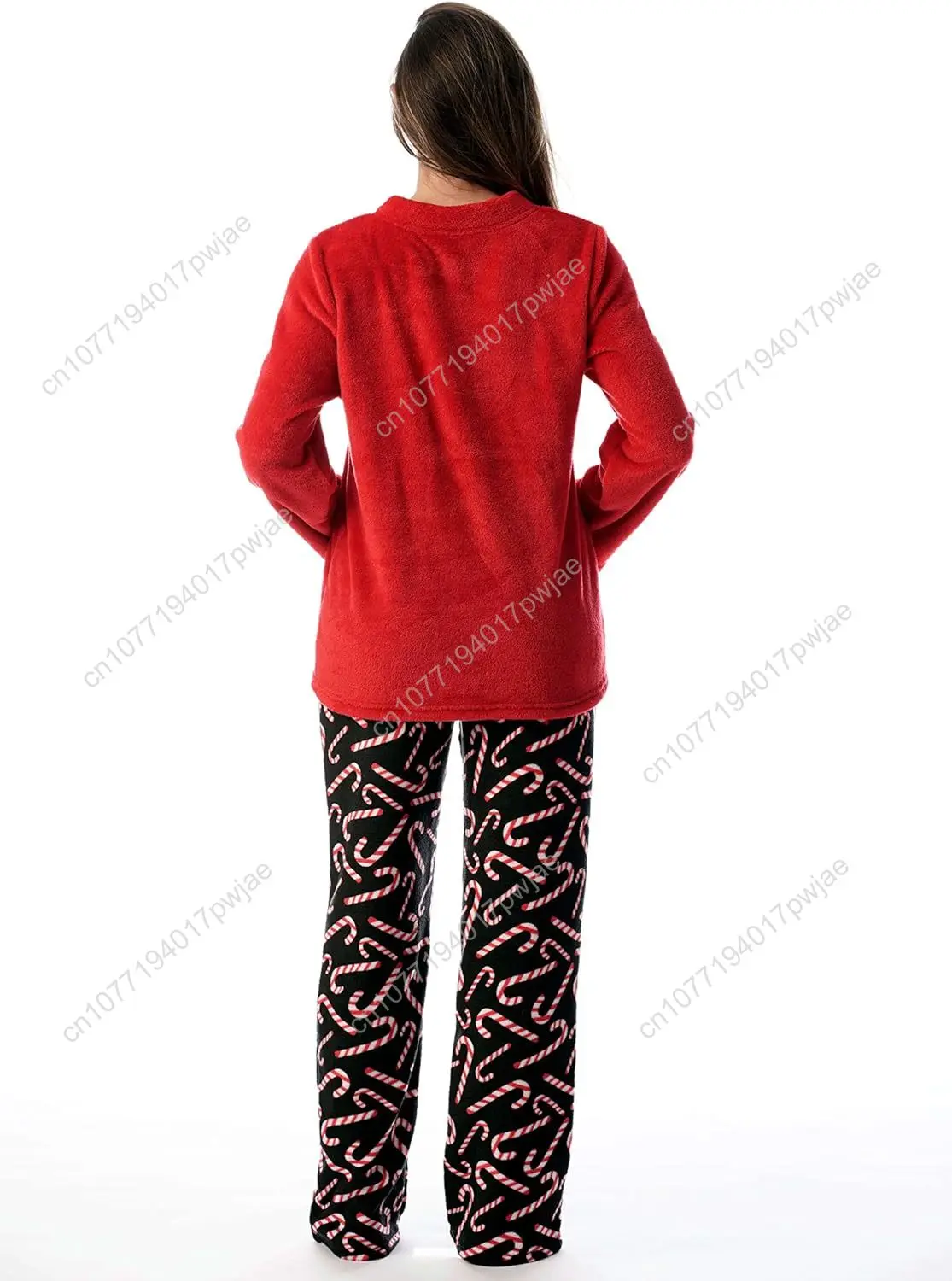 ชุดนอนผ้าพลัฌสำหรับผู้หญิงที่น่ารัก