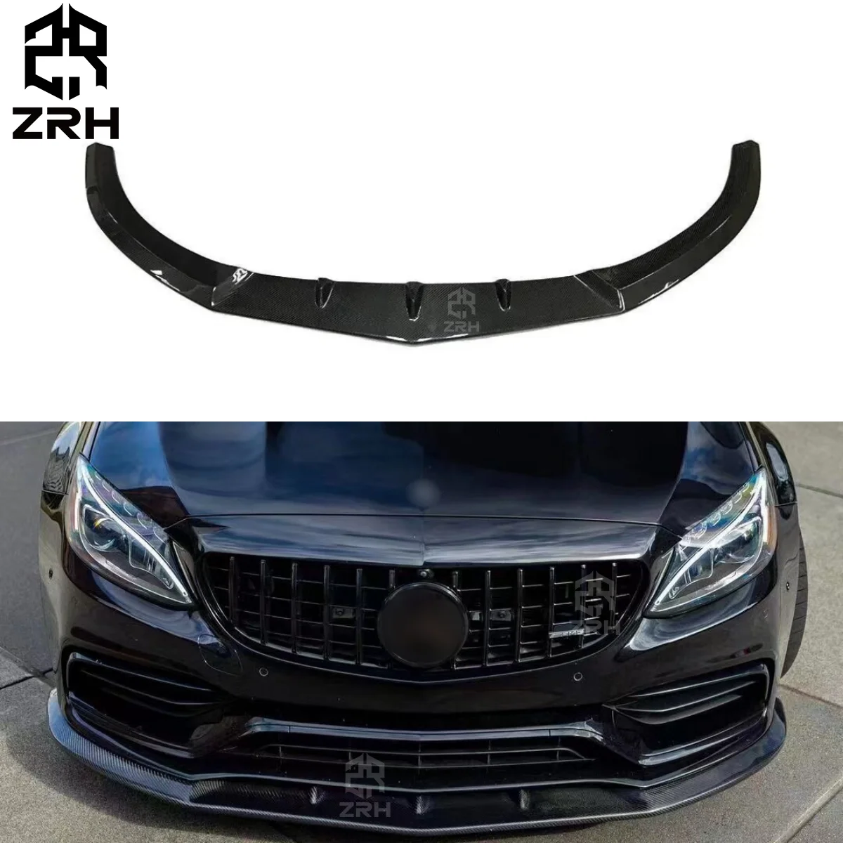 

Carbon Fiber PSM Style Front Lip for Mercedes-Benz C Class W205 C63 2015-2018 Front Bumper Lip