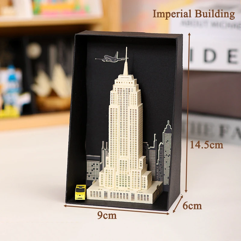 3D Paper Puzzle Kinkaku-ji Model Building Kits City Street View Neuschwanstein Jigsaw Puzzles Toys for Children Birthday Gifts