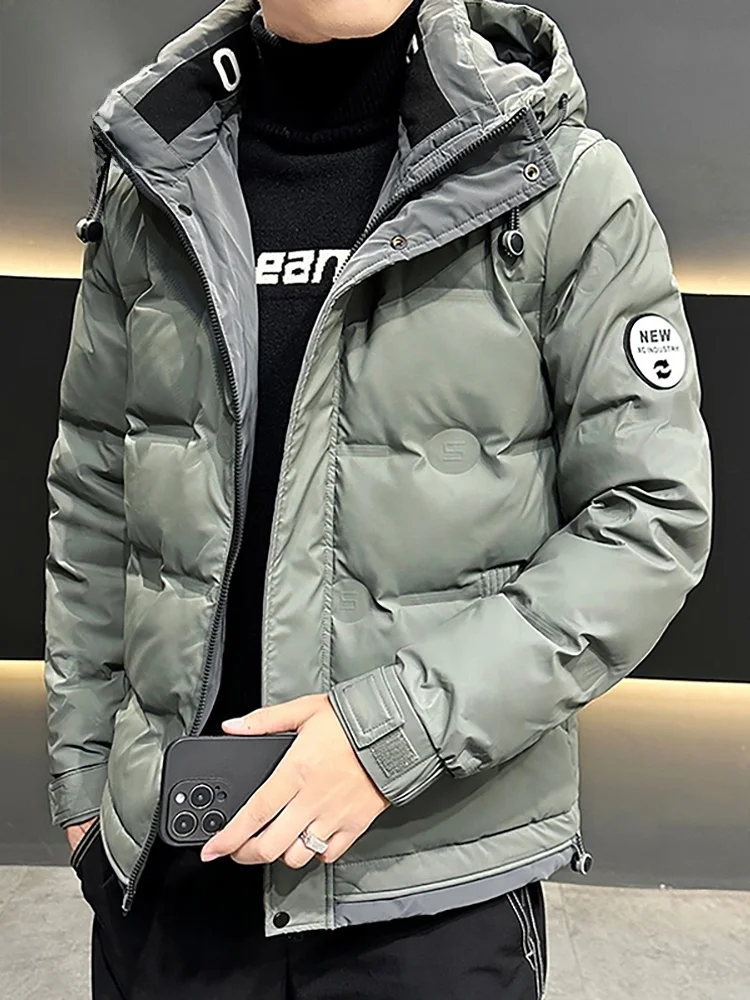 

Men's Workwear down Jaet Loose Fit Hooded Windbreaker Outerwear Trendy Youth Polyester Fiber Durable Water Repellent