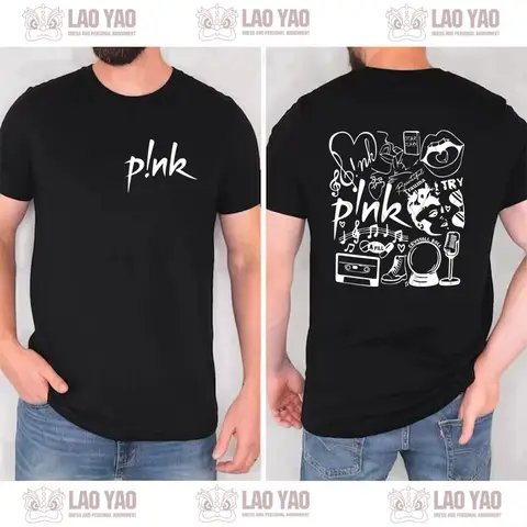 P!nk Y2k Kläder Musikfestival T-shirt Dam T-shirt Rosa Singer Tour Streetwear Goth Kläder Harajuku Kpop Sportkläder Herr 10 best sales p nk-skjorta - №2