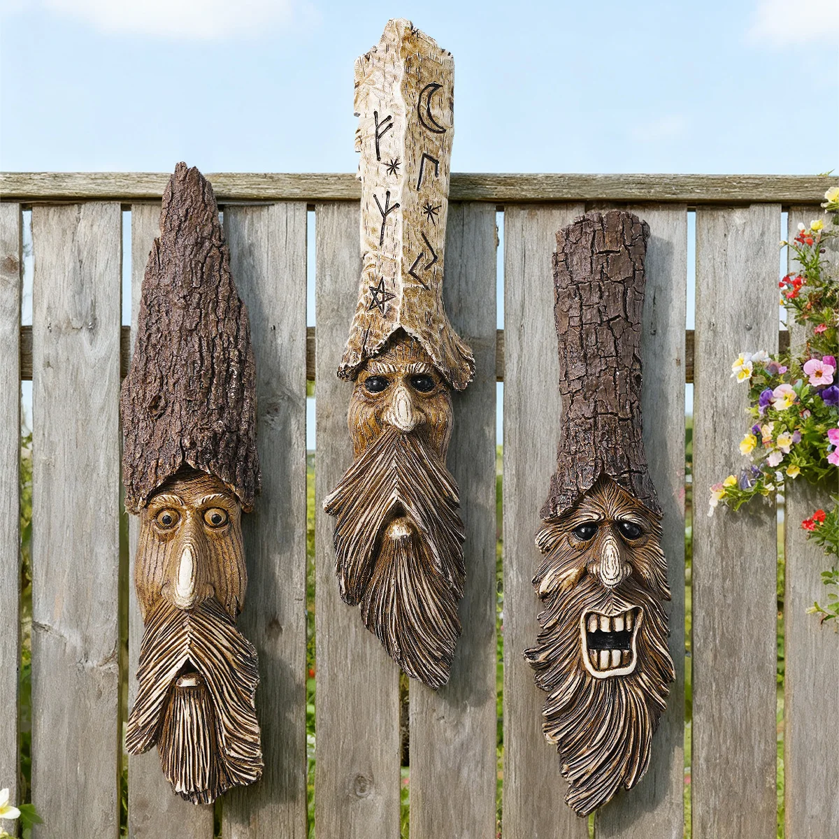 

1 шт., современный креативный декоративный кулон в форме кора эльфа в форме дерева, материал из смолы, садовые декоративные изделия ручной работы