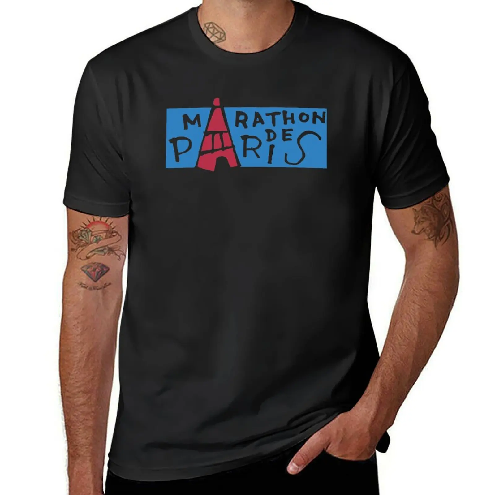 

Marathon De Paris T-Shirt Short sleeve tee shirts graphic tees Men's t shirts