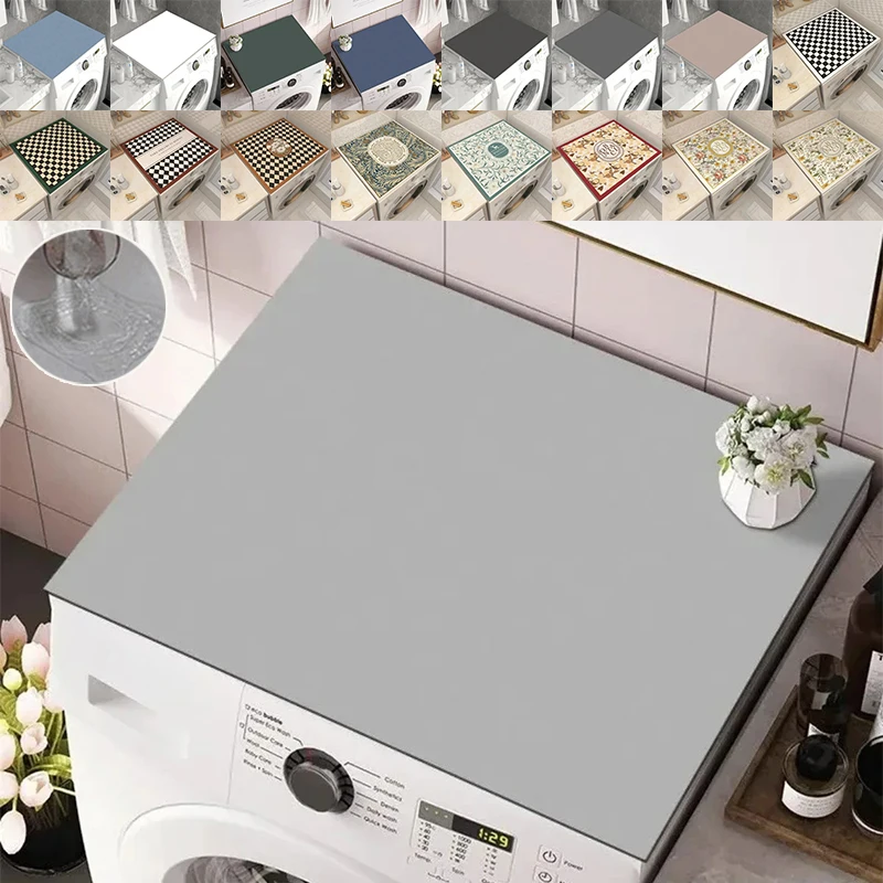 

1pc Washer or Dryer Top Mat Cover Anti-Slip Washing Machine Dust-Proof Top Cover Multi-purpose Super-absorbent Stain Resistant