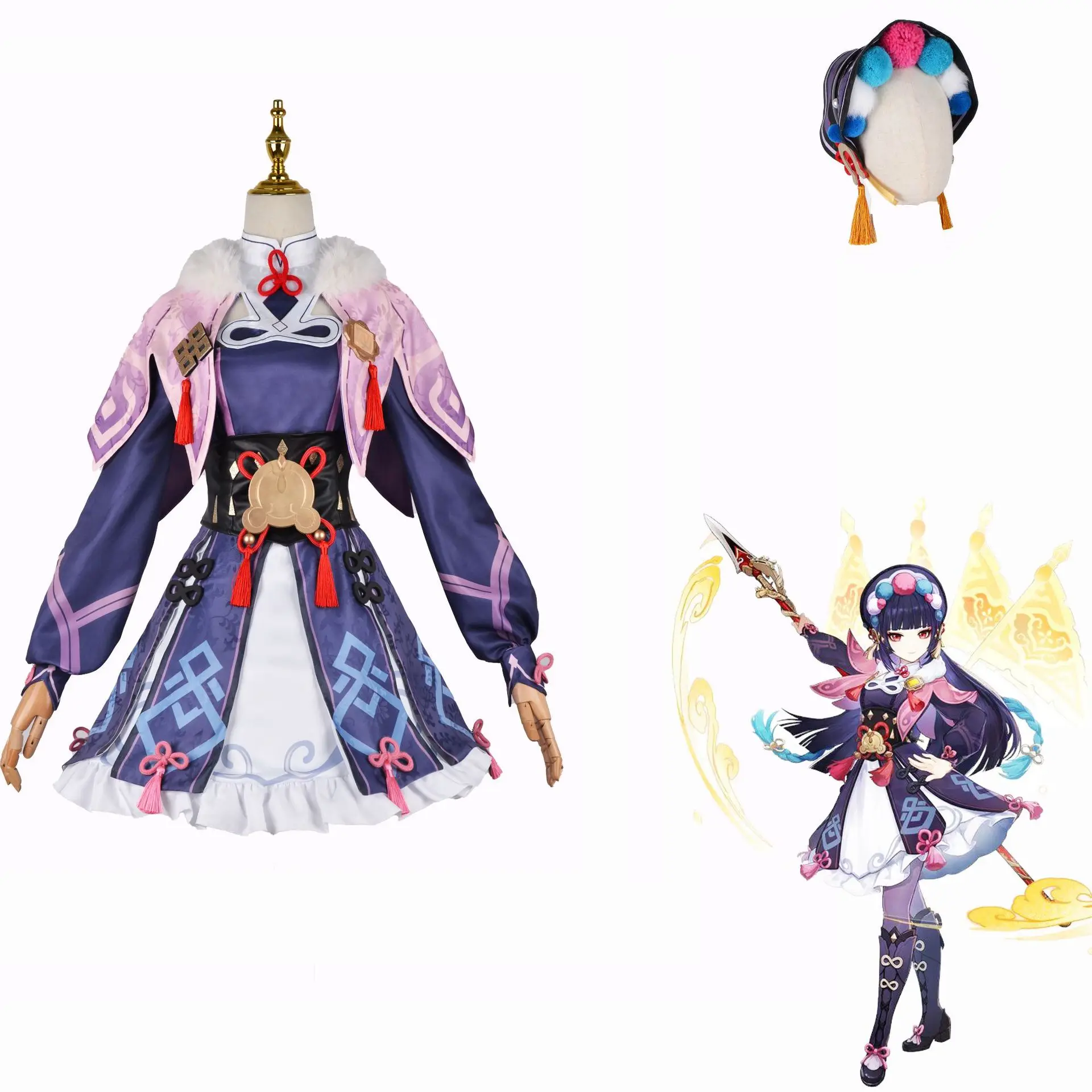 Genshin Impact YunJin disfraz de Cosplay para adultos, uniforme de carnaval, traje de Anime para Halloween, conjunto completo de juego, ropa de fiesta