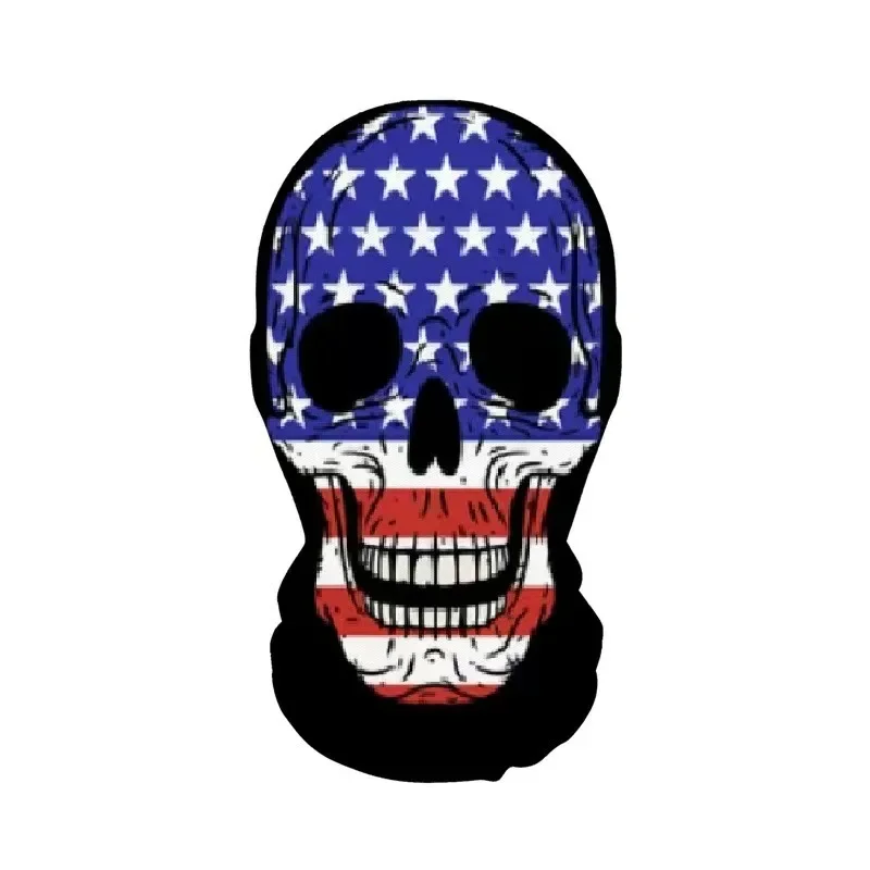 Halloween Skelett Maske elastische Mesh Kapuze gruselige Party Cosplay Prop atmungsaktive Gesichtsbedeckung Kapuze