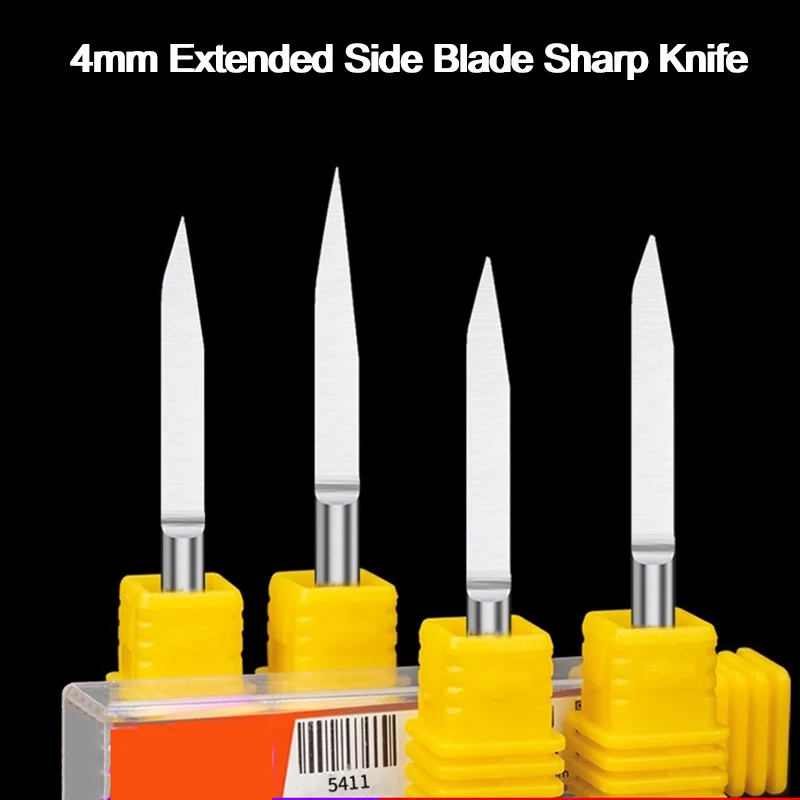 1Pcs Flat Bottomed Sharp Blade Extended By 42mm Tapered By 4MM CNC Engraving Machine Engraving Machine Tool
