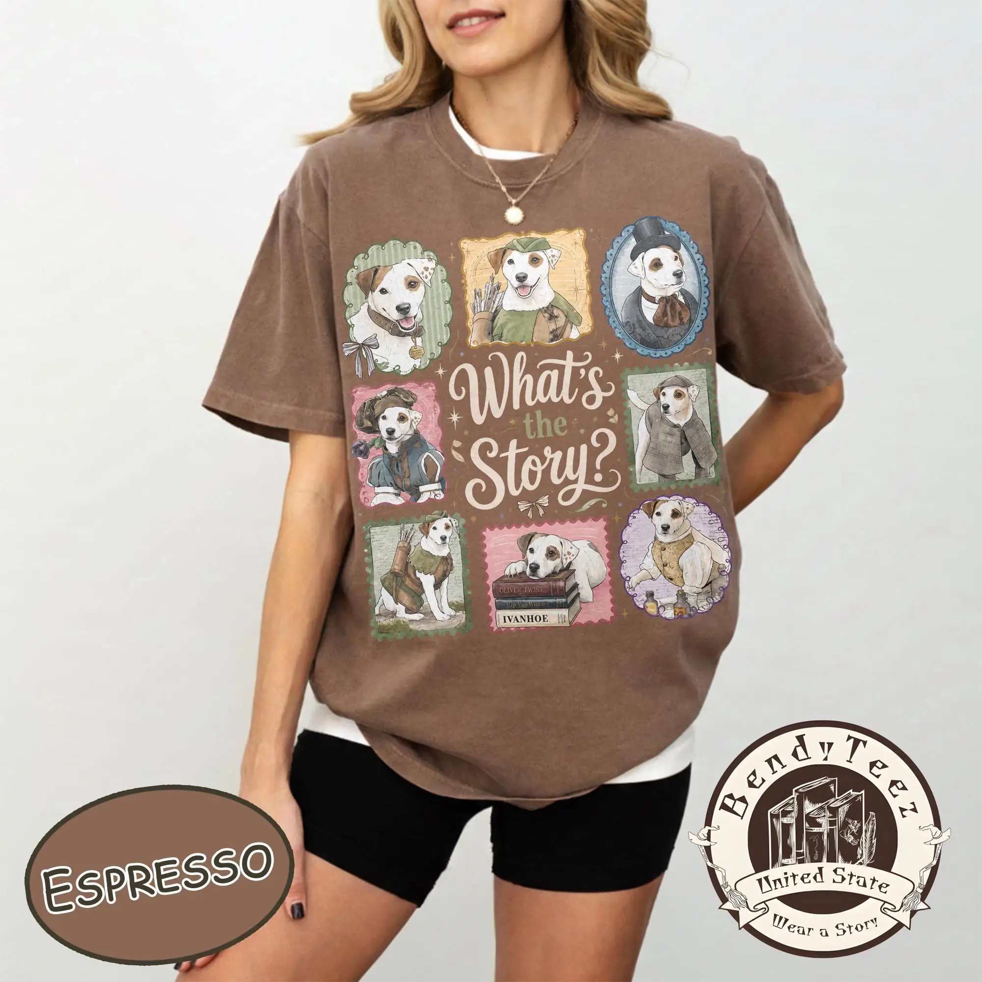 Wishbone Dog Shirt, What's The Story Classic Book Dog Tee, 90s Nostalgia Canine Merch, Storybook Fan Gift T-shirt