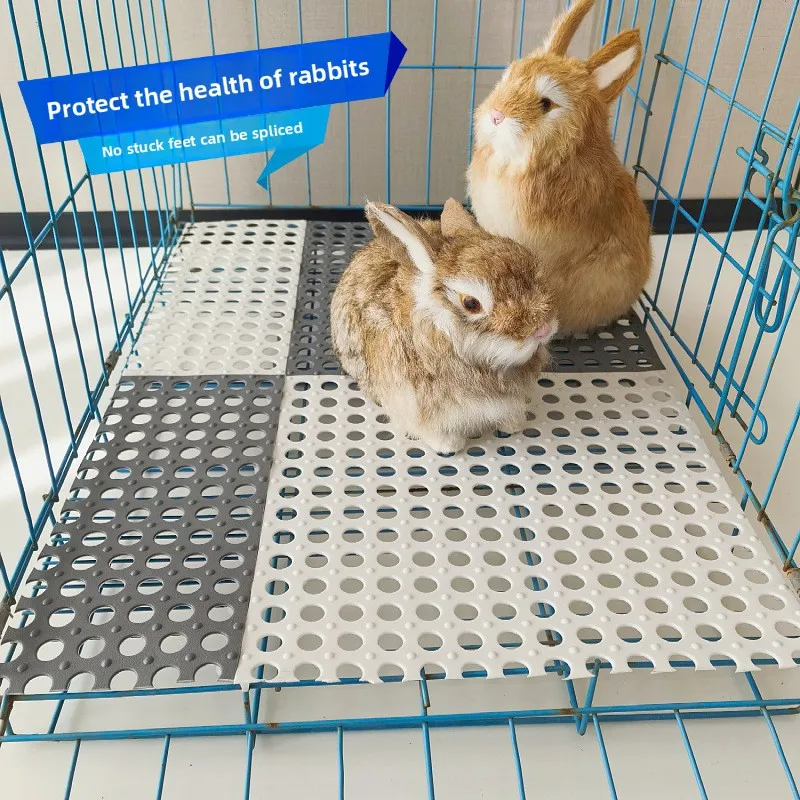 

Rabbit Foot Pads Fecal-leaking Rabbit Hamster Cage Foot Pad Can Spliced PVC Environmentally Material Cage Hole Mat Pet Products