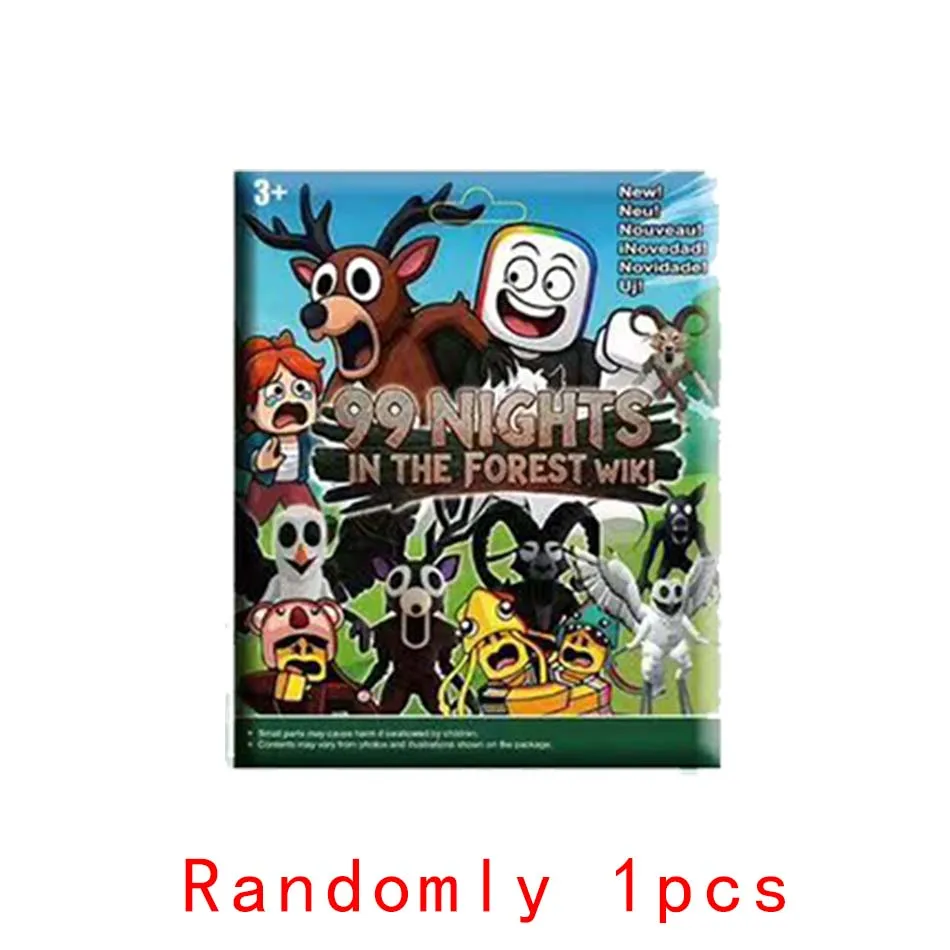 Gioco 99 notti di sopravvivenza della foresta scatola di figure kit di figurine di azione giocattoli di modello in PVC abbinati all'ingrosso borsa a sorpresa per carte regalo