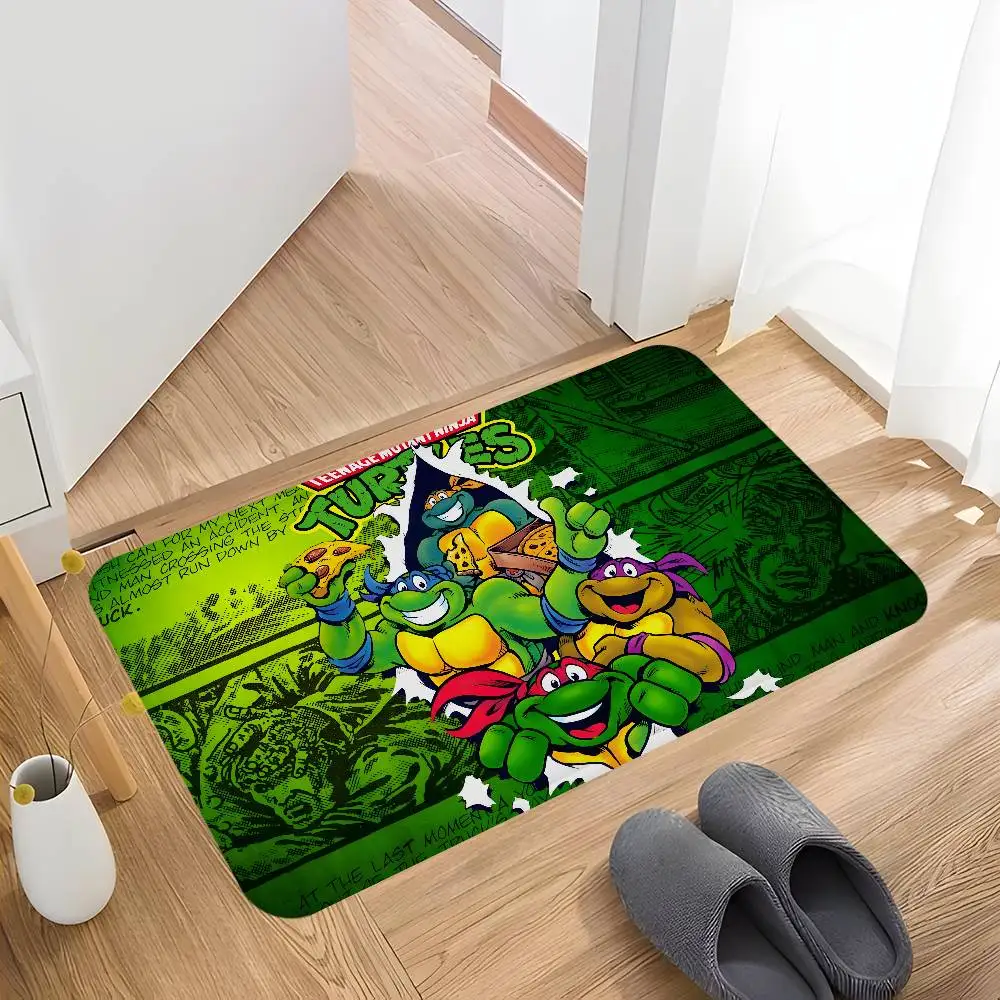 الكرتون السلاحف لعبة أنيمي-TMNT مدخل سجادة باب الشمال نمط المنزل ممسحة الحمام المرحاض الحصير غرفة نوم فندق ديكور حصيرة #2