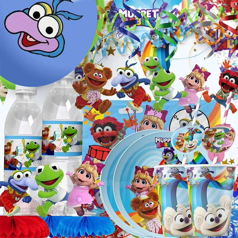 MUPPET BABIES Graduation Season Theme Party Decorate Happy Birthday Banner Balloon Spiral Hanging Cake Toppers for Anniversary